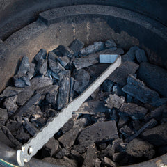 GrillToolZ: Fire Tool- Ash tool, Grill prep tool, Grate lifter, Bottle opener - Made in USA