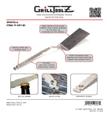 GrillToolZ: Spatula - Burger Flipper, Grilling Tool, Grate lifter, Bottle opener - Made in USA